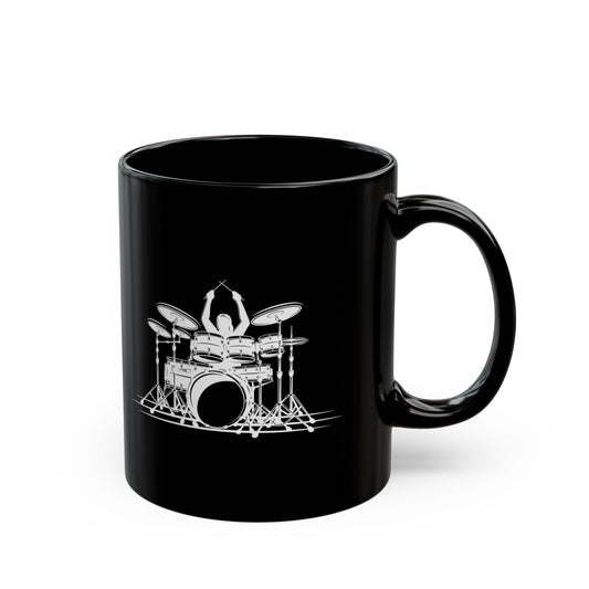 Drummer Black Mug - Perfect for Musicians, Gifts for Music Lovers, Coffee Lovers, Band Merch, Drum Enthusiast