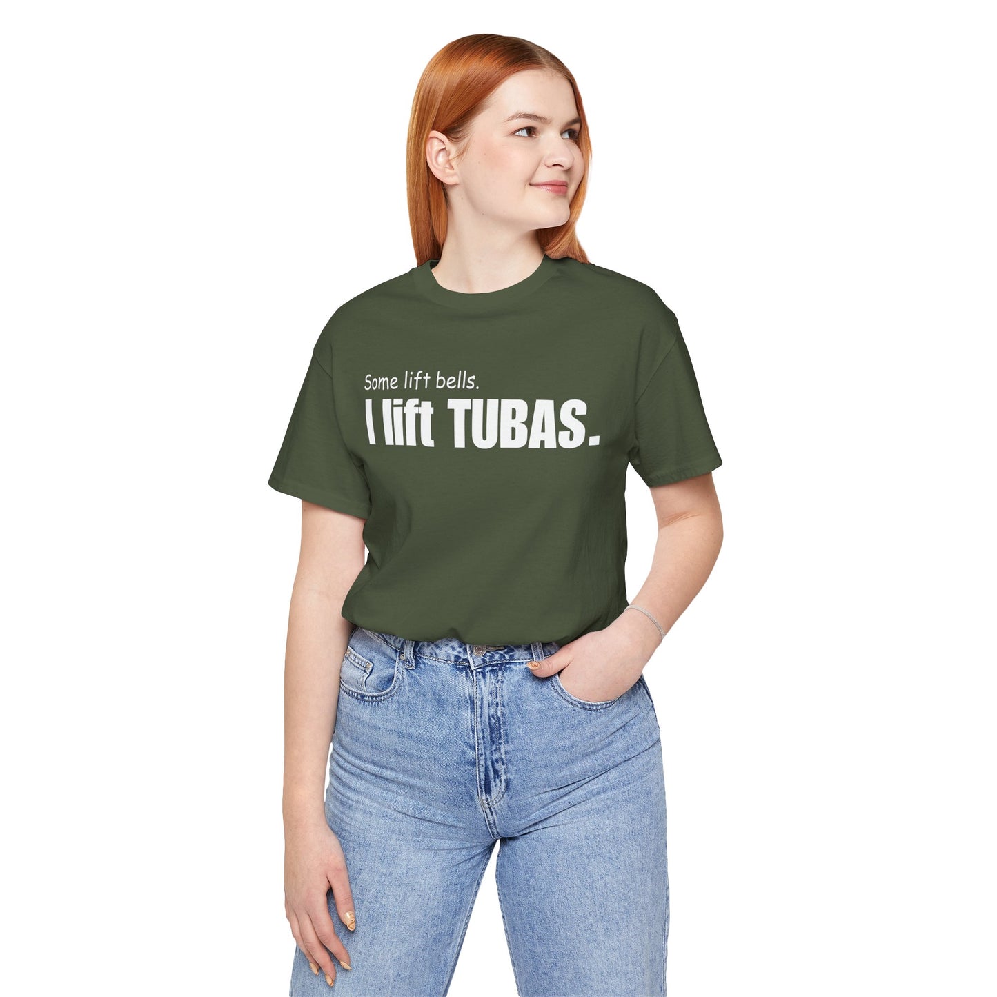 Funny Tuba Player Tee - "I Lift Tubas" - Perfect for Musicians