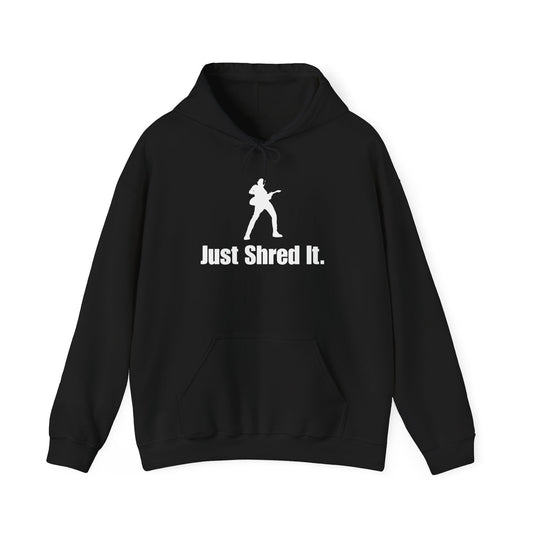 Guitar Enthusiast Hoodie, Just Shred It Sweatshirt, Music Lover Gift, Casual Music Apparel, Unisex Gift for Rock Fans